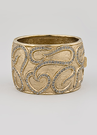 Ciner Glitzy Gold Swirl Cuff
